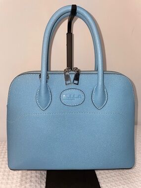 M.I.L.A. Light Blue Dome Satchel Handbag FTL-04-112